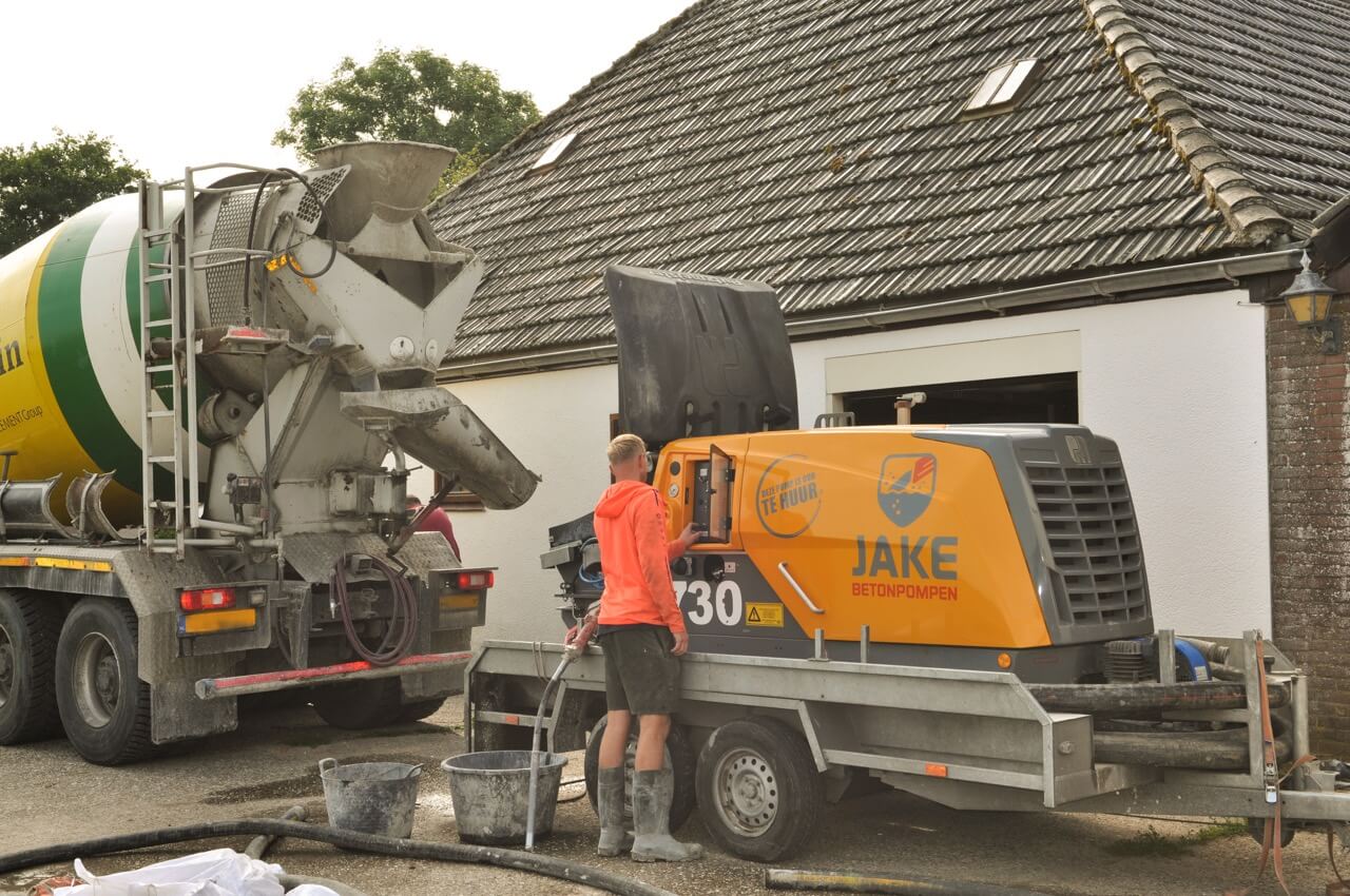 foto van betonpomp van Jake Betonpompen